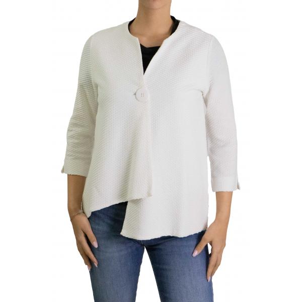 Cardigan con bottone tinta unita 